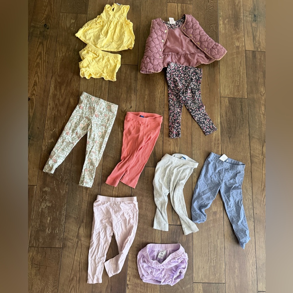 18-24 months Baby Girls Mixed Leggings and Tops Bundle